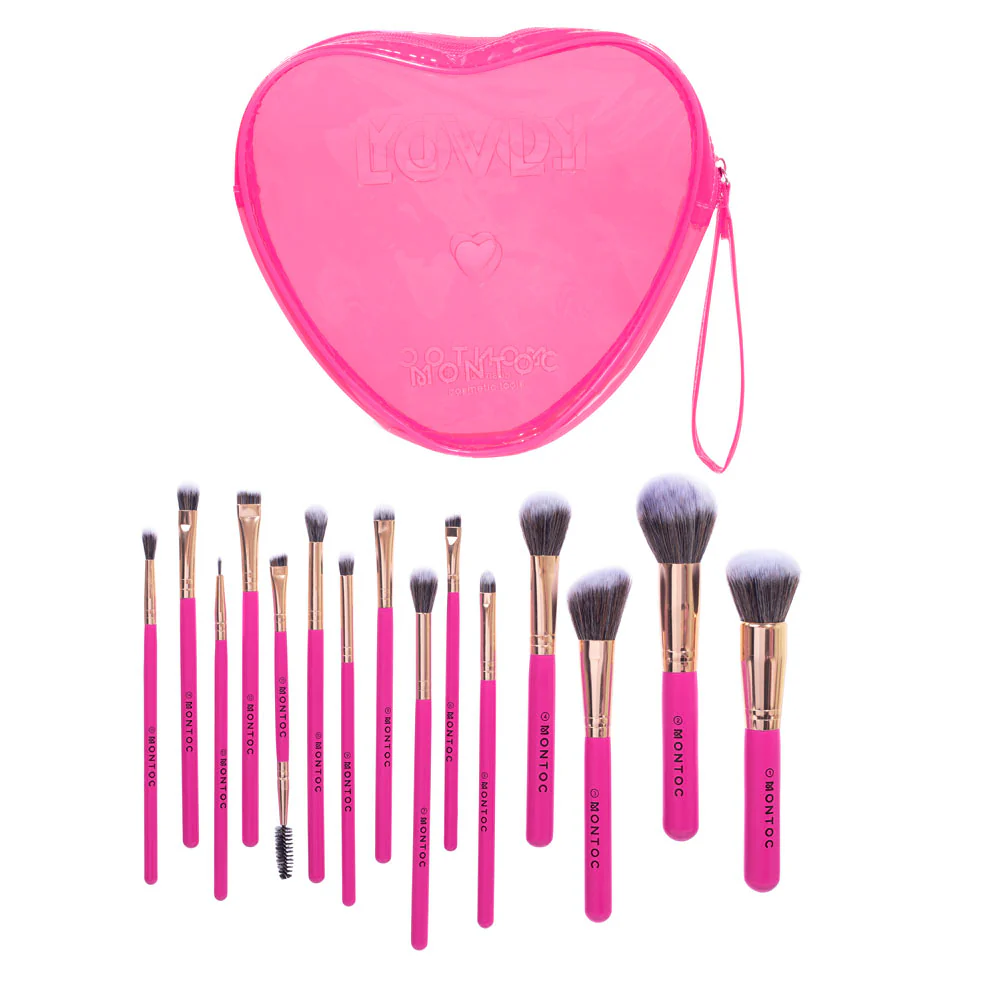 Kit de Brochas Purple Lovly x15 Montoc