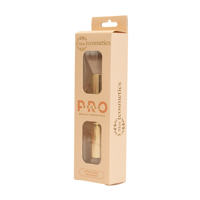 Brocha Doble Para Rostro Pro Miis Cosmetics - Imagen 3