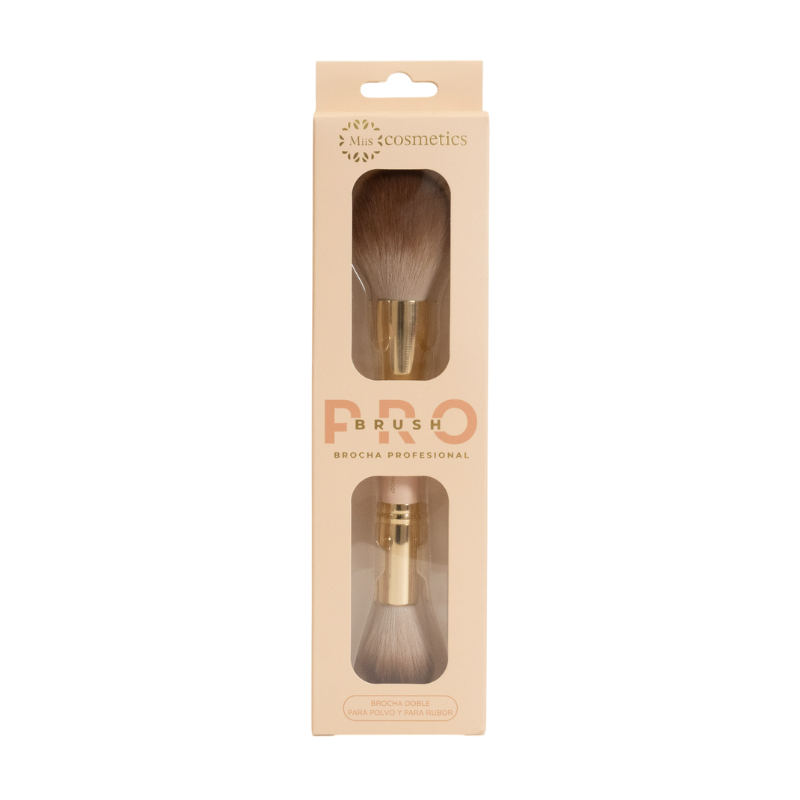 Brocha Doble Para Polvo y Rubor Pro Miis Cosmetics - Imagen 3