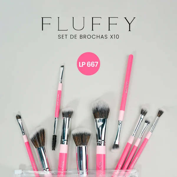 Kit De Brochas Fluffy X10 Montoc