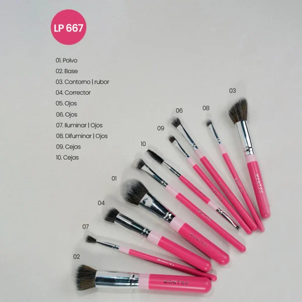Kit De Brochas Fluffy X10 Montoc - Imagen 2