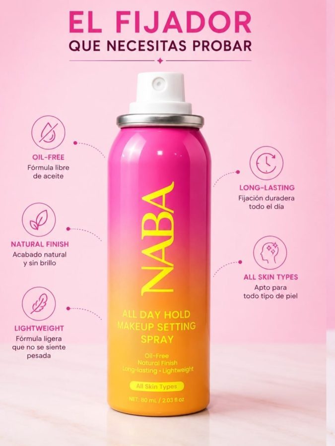 Fijador De Maquillaje En Aerosol All Day Hold Nava - Imagen 2